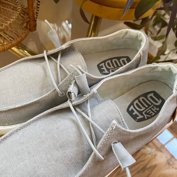 HEYDUDE Women's Grey and Tan Loafers - Picture 6 of 8